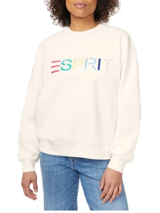 Esprit Tops - Esprit Cream Crewneck Sweatshirt with Rainbow Logo